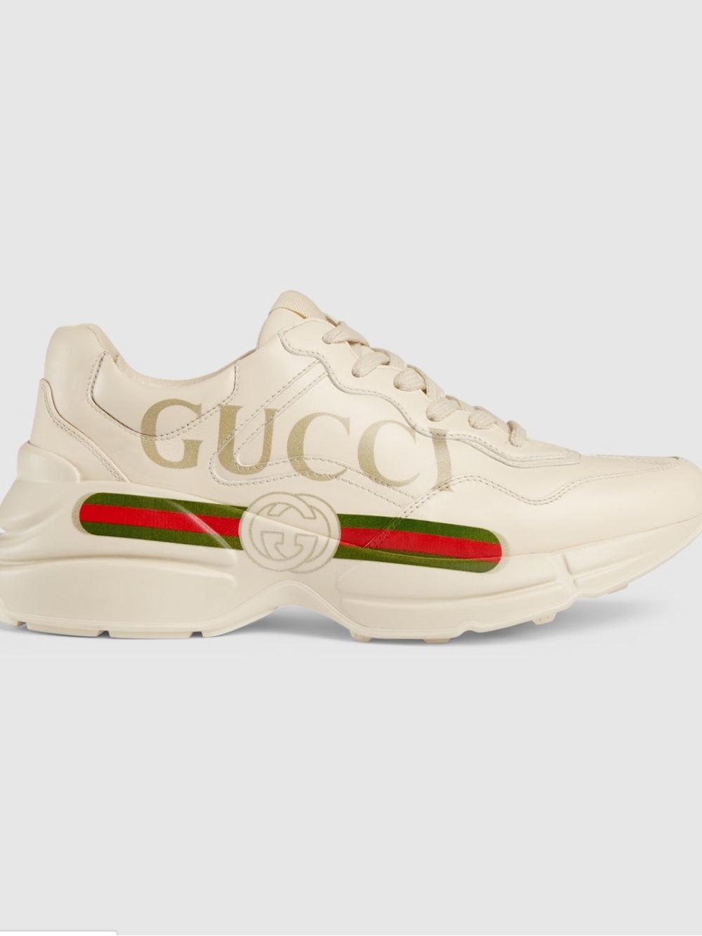 Men's Rhyton sneaker with Gucci logo size 7.5.
